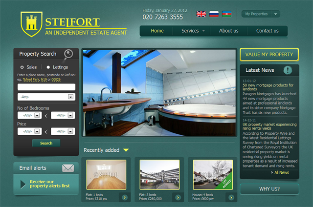 Stelfort 25 Excellent Examples of Real Estate in Web Design